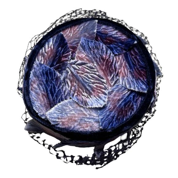 VTG Women's 40s 2 Pc Antique Blue Dress Suit Pill Box S 1940s Jacket Skirt WWII - Picture 10 of 16